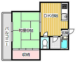 シャトー474 4階1DKの間取り