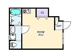 JR京浜東北・根岸線 上中里駅 徒歩7分の賃貸アパート 1階ワンルームの間取り