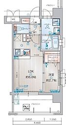 アクタス天神スクエア 1LDKの間取図画像