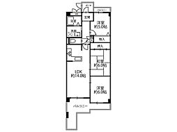 ユニライフ明石魚住 3LDKの間取図画像