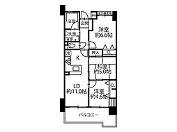 グランプレステージ明石西3 3LDKの間取図画像