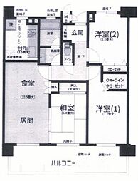 東急ドエルアルス明石朝霧台 3LDKの間取図画像