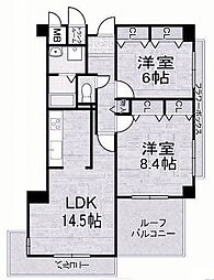 ロワイヤル明石魚住 2LDKの間取図画像