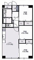 シャルム明石 3LDKの間取図画像