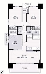 ワコーレ西明石ステーションマークス 2SLDKの間取図画像