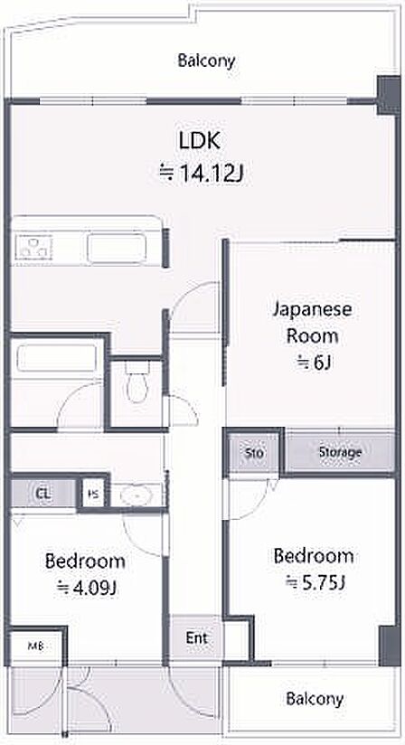 3LDK 間取り