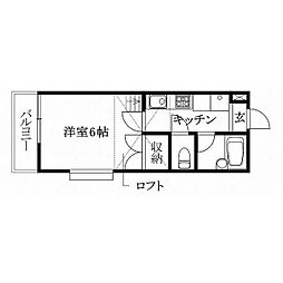 ヒルクレスト保谷 1階1Kの間取り