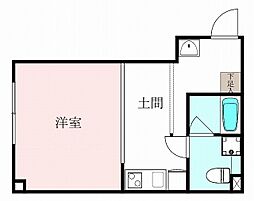 エフプレスト橋場 ワンルームの間取図画像