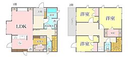 中古戸建　前橋市富田町 3SLDKの間取り