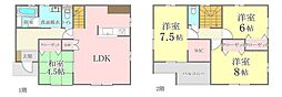 中古戸建　前橋市駒形町 4LDKの間取り