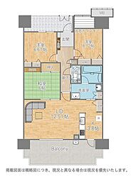 プレシアス清和台中央 3LDKの間取図画像