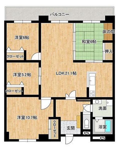 間取りを拡大表示