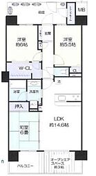 レイディアントシティ横濱カルティエ11 3LDKの間取り