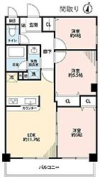 リブゼ横浜南伍番館 3LDKの間取図画像