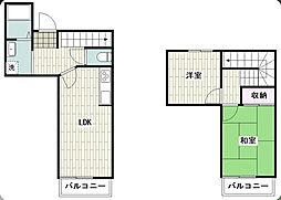 ニューライフガーデン戸塚2号棟 2LDKの間取図画像