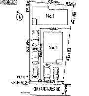 カースペース縦列3台!都市ガス・公営水道・公共下水エリア!