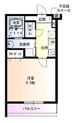 フジパレス堺鳳駅北II番館 1階1Kの間取り