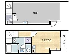 あんしんVieM深井中町13-1014 ワンルームの間取り