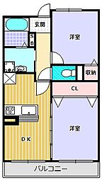 セルバ 2DKの間取図画像