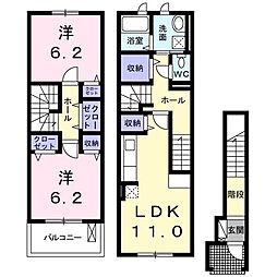 ジュビリーハウス 2LDKの間取図画像