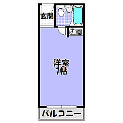 シャトレSI千代田 ワンルームの間取図画像