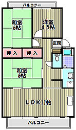 アーバンハイツ錦 3LDKの間取図画像