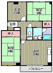 カルムハイツ千代田 3LDKの間取図画像