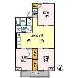 シティハウス栄A 3LDKの間取図画像