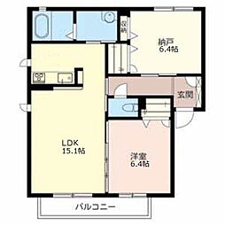 シャーメゾン昭栄 1SLDKの間取図画像