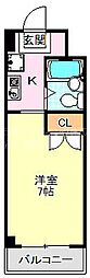 泉ヶ丘・アイビースクエア ワンルームの間取図画像