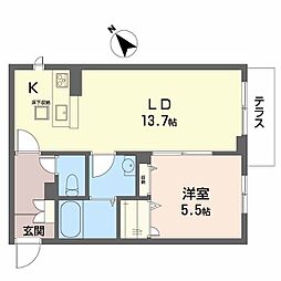 Ambiera千代田 1LDKの間取図画像