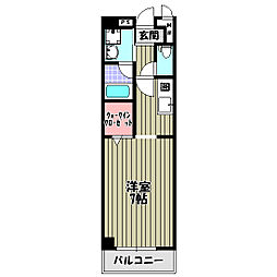エレガンシア金剛 1Kの間取図画像