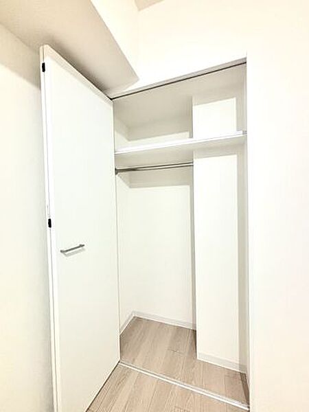 洋室にはウォークインクローゼットを設置、奥行きのある造りとなっているので、スーツケースやタンスといった大きな荷物も収納することが出来ます。また、十分な収納力を備えているので季節ごとの衣替えも不要。