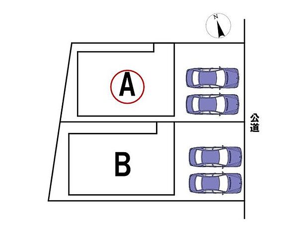 並列駐車2台可能◎2階3部屋レイアウト、家族ひとり一人の時間・空間を大切にできるお家です。
