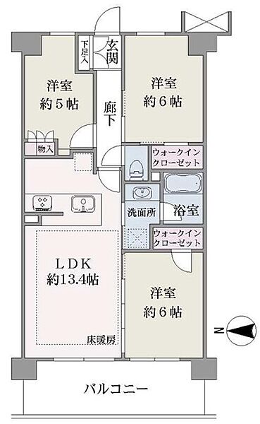 2026年7月中旬新規リフォーム完成済！ウォークインクローゼット付の収納豊富な間取り
