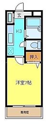 ラパス高倉台 1Kの間取図画像