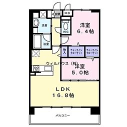 フェンテ・イースト 1SLDKの間取図画像