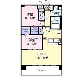 フェンテ・イースト 1SLDKの間取図画像