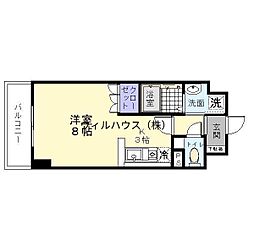 アリオーラ中百舌鳥 1Kの間取図画像