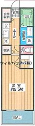 ディオコーポ北花田EAST 1Kの間取図画像