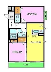 シャーメゾンセレッソ 2LDKの間取図画像