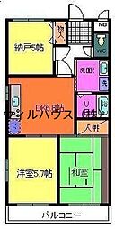 プリモディーネ高石 3DKの間取図画像