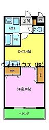 アズール・羽衣 1DKの間取図画像