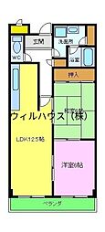 YFヒルズ宮山 2LDKの間取図画像
