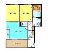 フラーリッシュ 2LDKの間取図画像