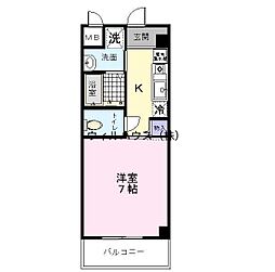 カーライル堺市駅前 1Kの間取図画像