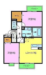 コーダコリーナ2 2LDKの間取図画像