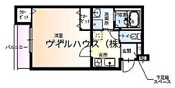 フジパレス堺東5番館 1Kの間取図画像