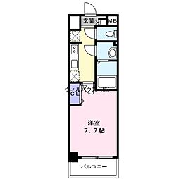 堺市西区鳳東町4丁マンション 1Kの間取図画像