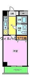 クリアグラン 1Kの間取図画像